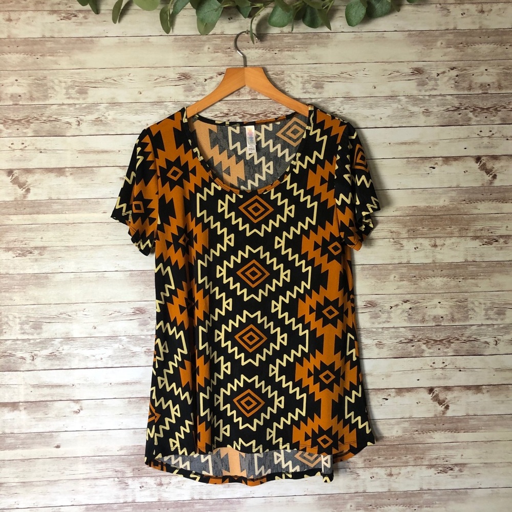 Lularoe Aztec Design Tee multicolored size small